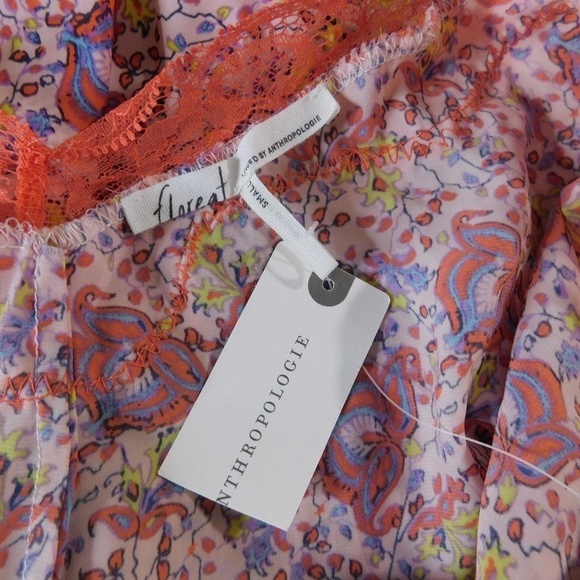NWT!! Anthropologie FLOREAT Juniper Sleep Romper Floral Lace Paisley Lacey Small - Picture 12 of 15